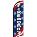 11' Street Talker Feather Flag Complete Kit (Fireworks)